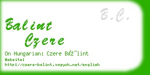 balint czere business card